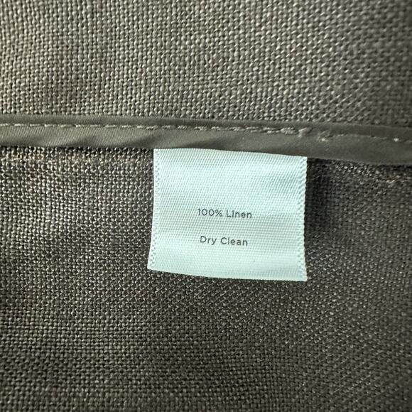 Talbots Jacket Womens 3X Brown Irish Linen Flowy Minimalist Lagenlook Boxy - Picture 6 of 9